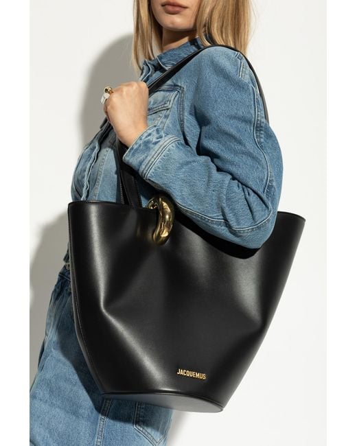 Jacquemus Black "Bambola Medium" Shopper Bag