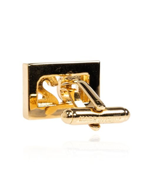 DSquared² Metallic Cufflinks With Logo for men