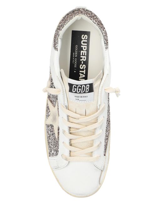 Golden Goose Deluxe Brand White 'super-star Double Quarter With List' Sneakers,