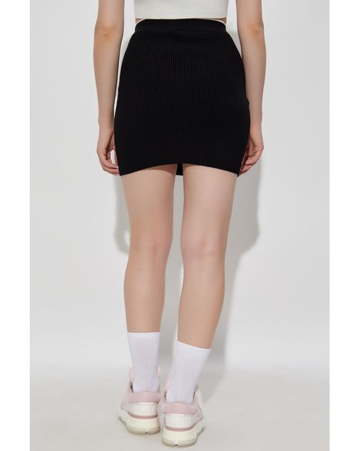 Amiri Black Ribbed Skirt