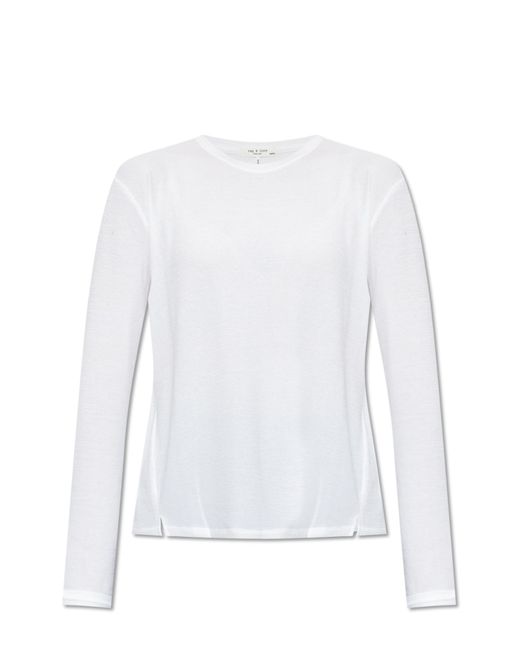 Rag & Bone White Top With Long Sleeves