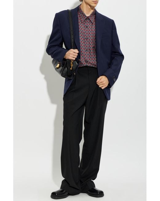 Balmain Blue Wool Blazer for men