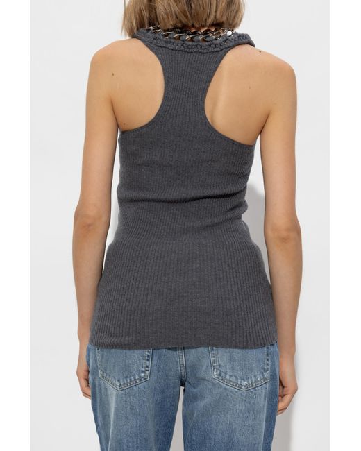 Stella McCartney Black Top With Decorative Chain