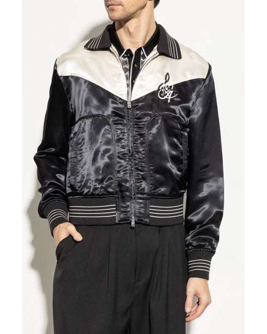 Amiri Black Bomber Jacket for men