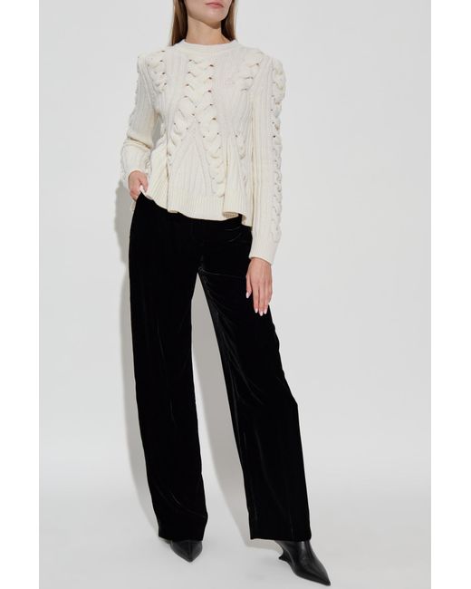 McQueen White Peplum Sweater