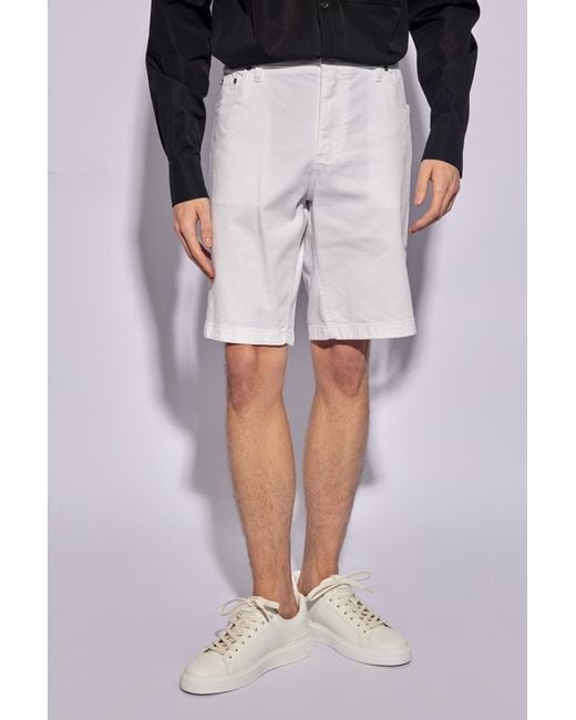 Dolce & Gabbana White Denim Shorts, for men
