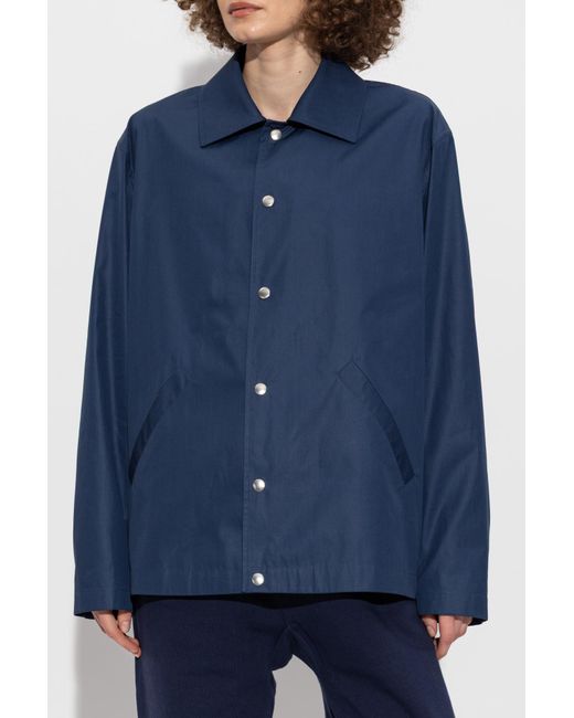 Jil Sander Blue Jacket With Collar