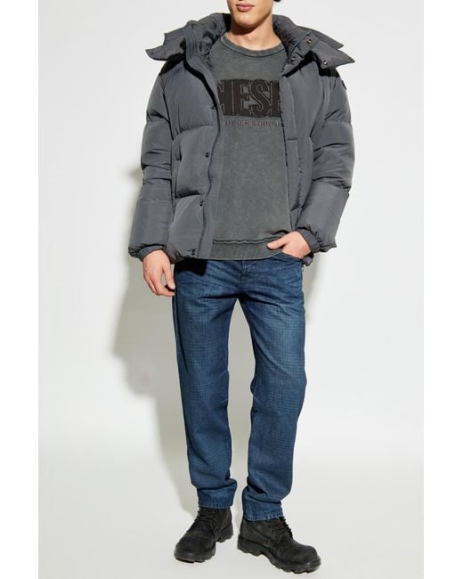 DIESEL Gray Sweatshirt "S-Boxt-Raw-V1" for men