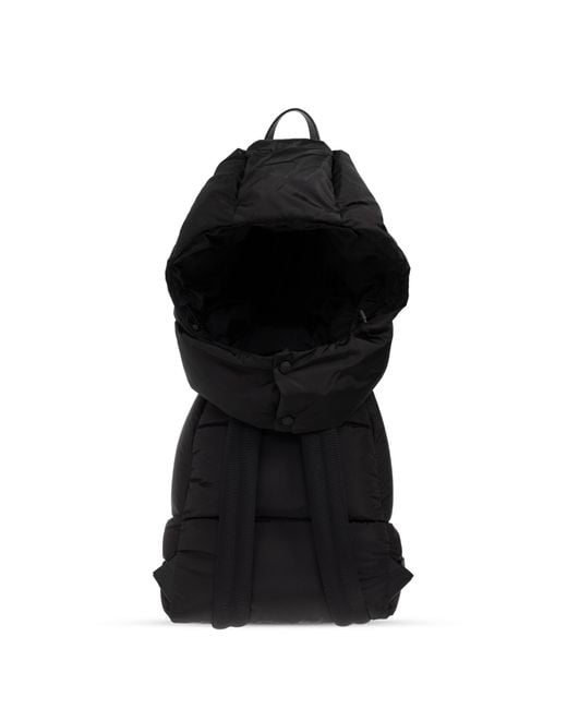 Moncler Black Backpack With Logo Patch for men