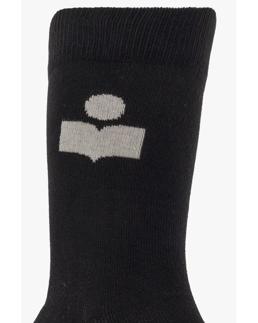 Isabel Marant Black Cotton Socks for men