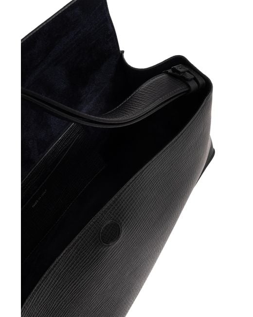Studio Nicholson Black Shoulder Bag 'Shiboru'