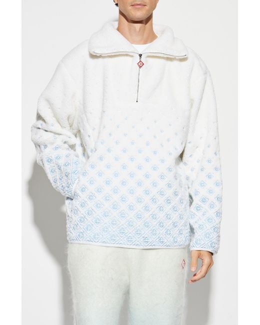 Casablanca White Monogram Sweatshirt for men