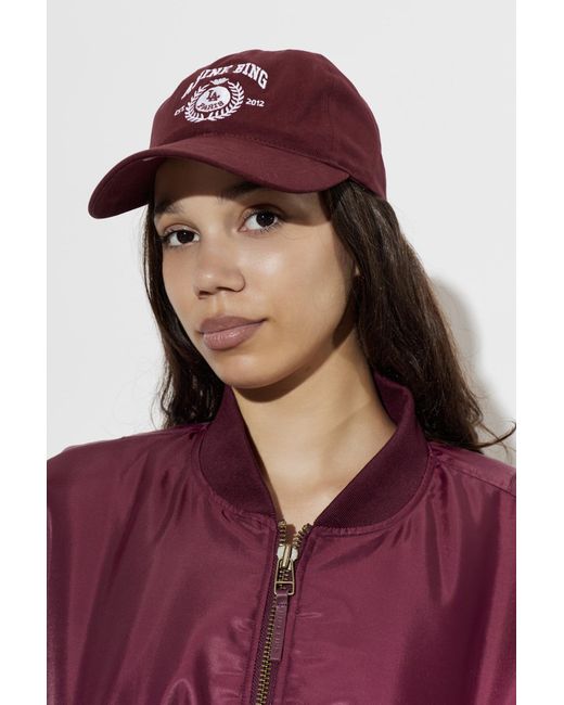 Anine Bing Red "Jeremy" Baseball Cap