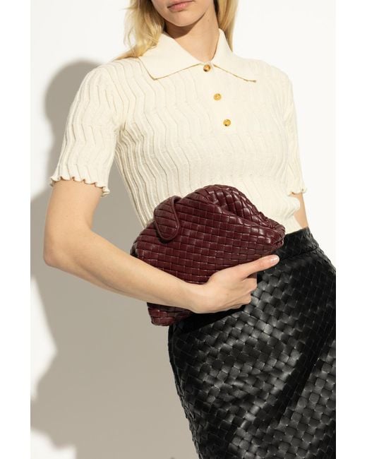 Bottega Veneta Red Clutch Lauren 1980 Small