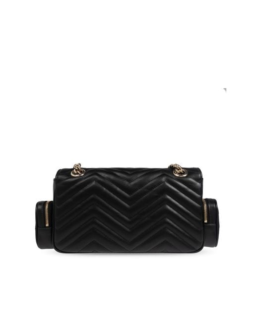 Gucci Black Shoulder Bag Gg Marmont