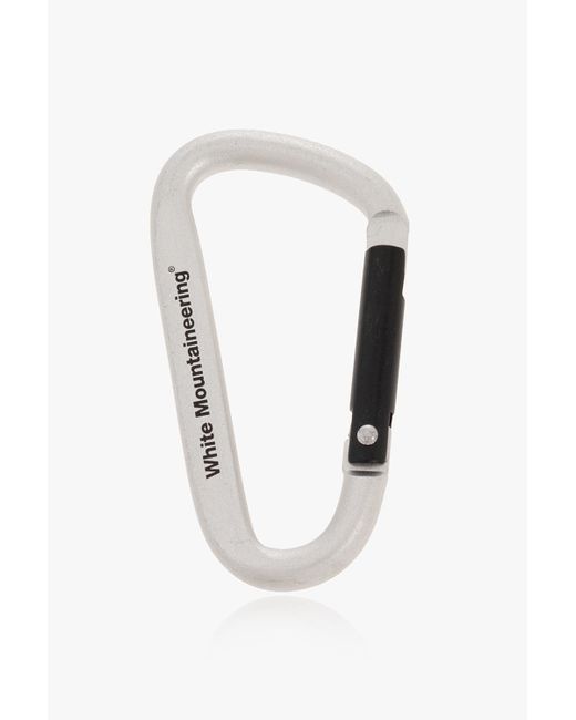 White Mountaineering White Carabiner Clip With Logo