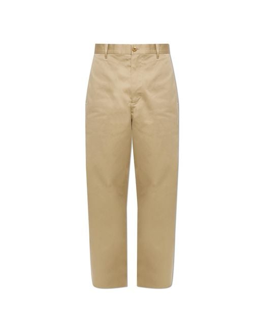 Acne Natural Straight-Leg Cotton Trousers for men