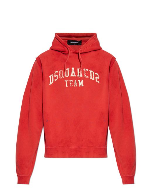 DSquared² Red Hoodies for men