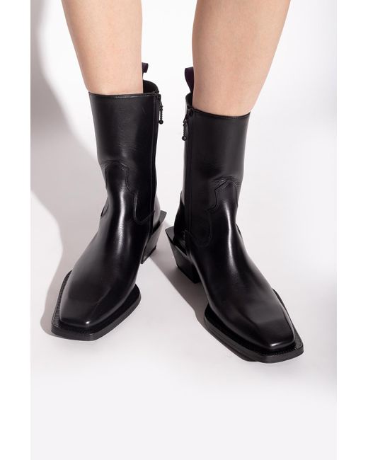 Eytys Leather 'luciano' Heeled Ankle Boots in Black Lyst Canada