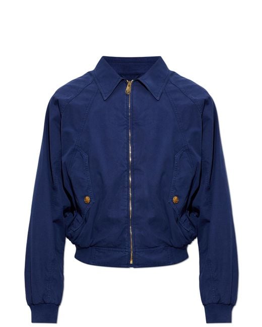 Versace Blue Cotton Jacket for men