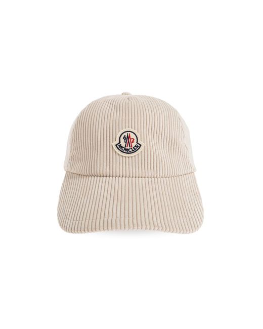 Moncler Natural Corduroy Baseball Cap