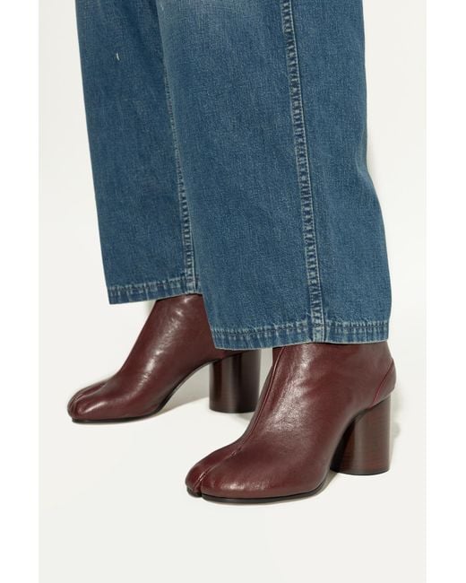 Maison Margiela Brown Boots With 'Tabi' Toe