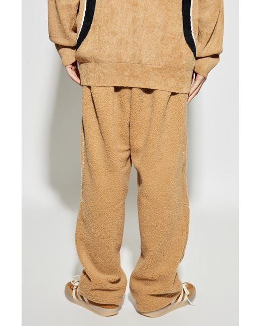 Adidas Originals Natural Fleece Pants With Logo for men