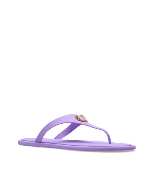 Versace Purple Rubber Flip-Flops