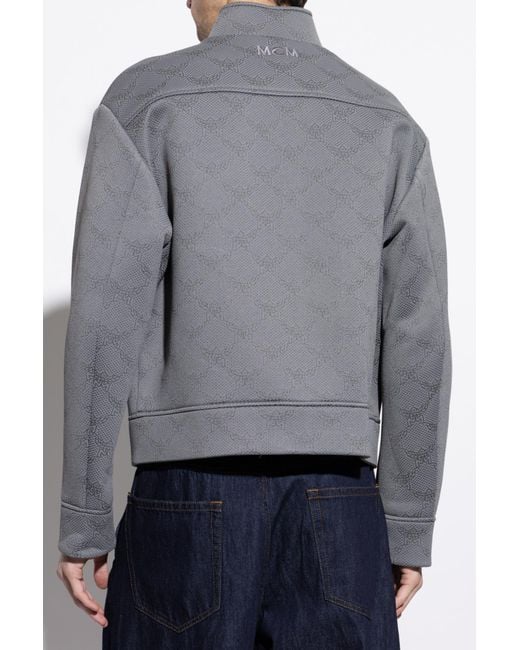 MCM Blue Jacket With Monogram for men