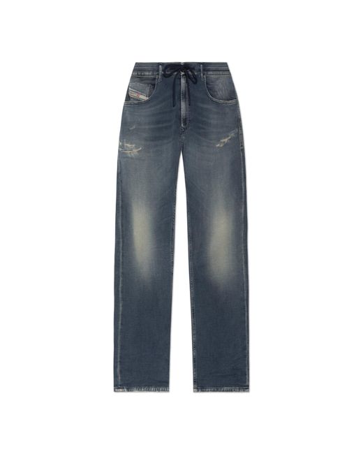 DIESEL Blue '2032 D-Krooley-B Jogg' Jeans for men