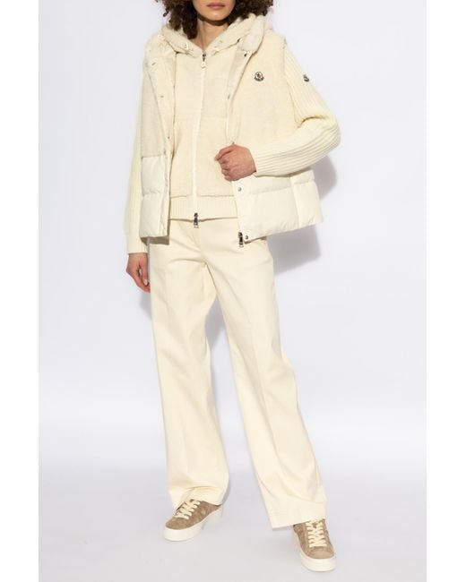 Moncler White Cotton Trousers