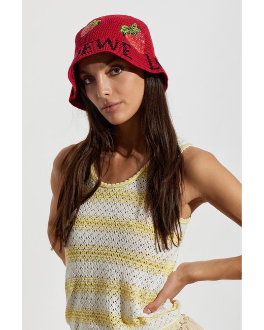 Loewe Red Hat With Appliqués