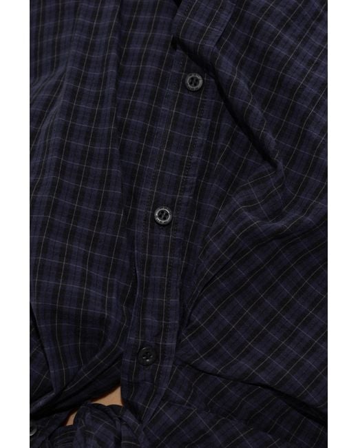 Alexander Wang Blue Checked Pattern Shirt,
