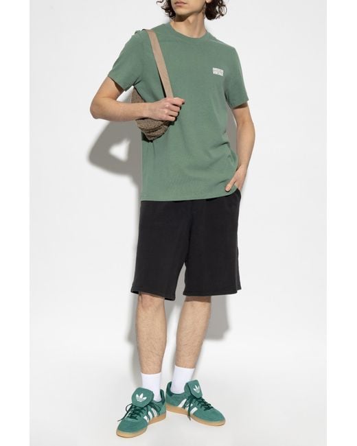 American Vintage Green T-Shirt With Printed Logo for men