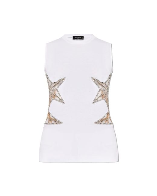DSquared² White Top With Applications