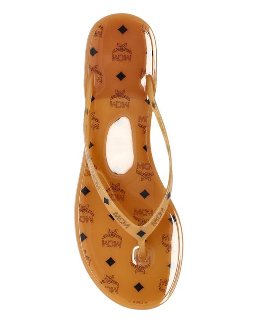 MCM Pink Flip-Flops With Logo