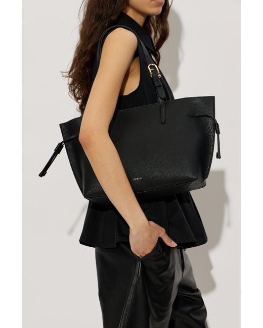 Furla Black Shopper Bag "Ava Medium"