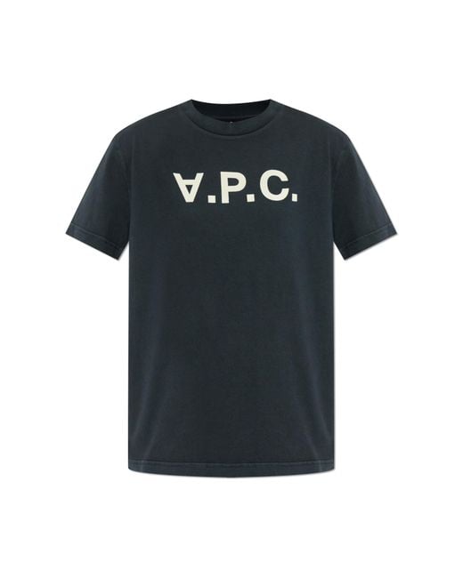 A.P.C. Black T-Shirt With Logo