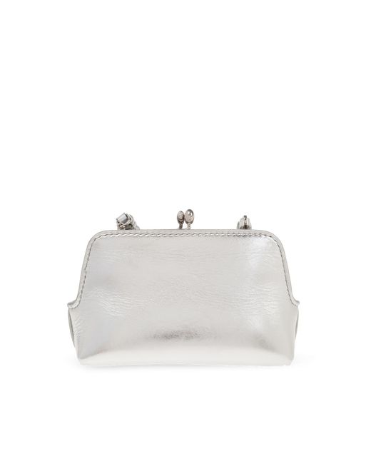 Jil Sander White 'Goji Micro' Shoulder Bag