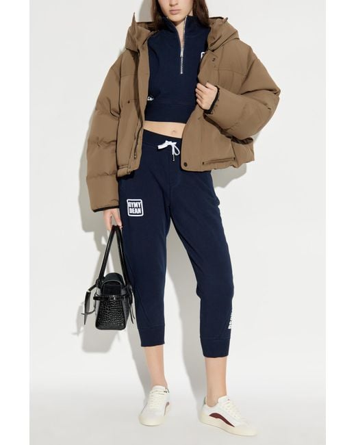 DSquared² Brown Puffer Jacket With Logo