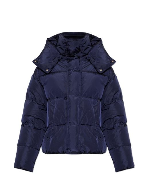 DSquared² Blue Puffer Jacket With Detachable Hood for men