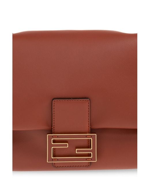 Fendi Brown Shoulder Bag "Mamma Baguette Medium"