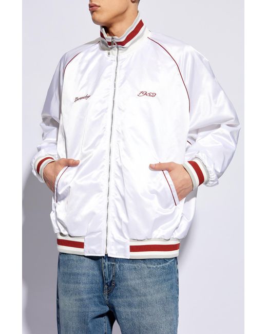 Givenchy Blue Bomber Jacket With Logo for men