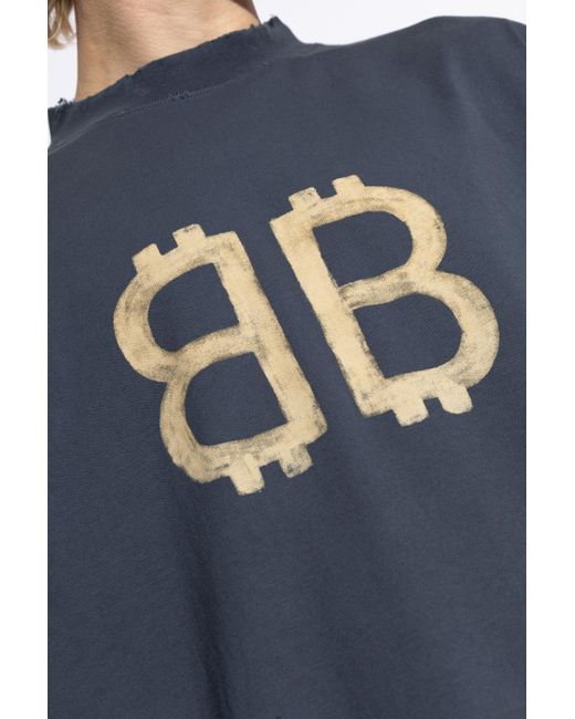 Balenciaga t shirt mens gold sale