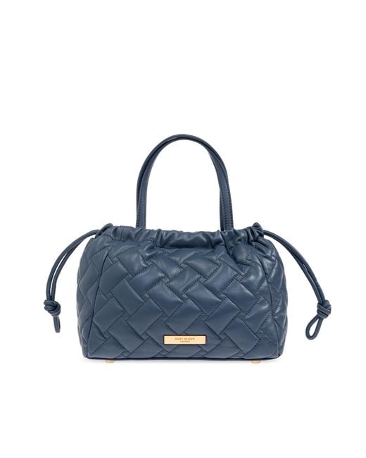 Kurt Geiger Blue "Kensington String Small" Shopper Bag