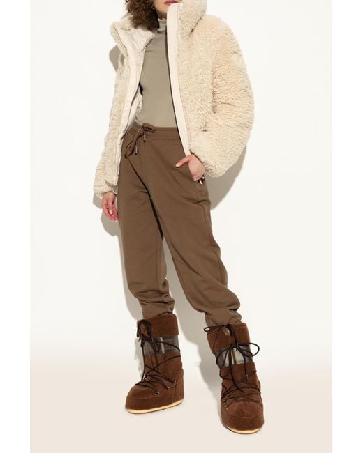 Moon Boot Brown Snow Boots 'Icon Fleece'