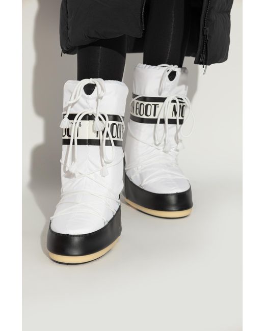 Moon Boot White Snow Boots Icon Nylon