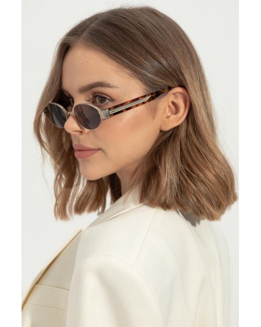 Linda Farrow Metallic Sunglasses