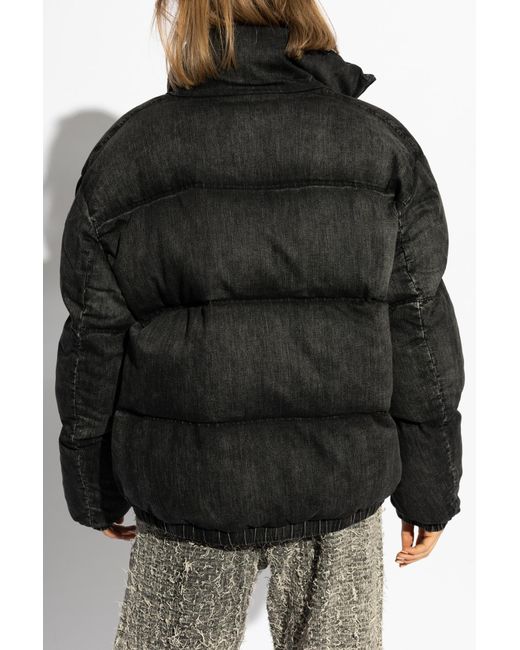 DIESEL Black Padded Jacket 'W-Mons-A'