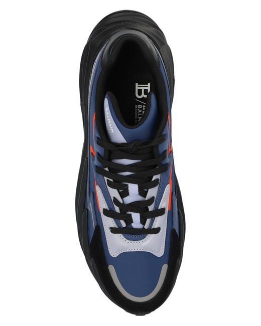 Balmain Blue ‘Run-Row’ Sneakers for men